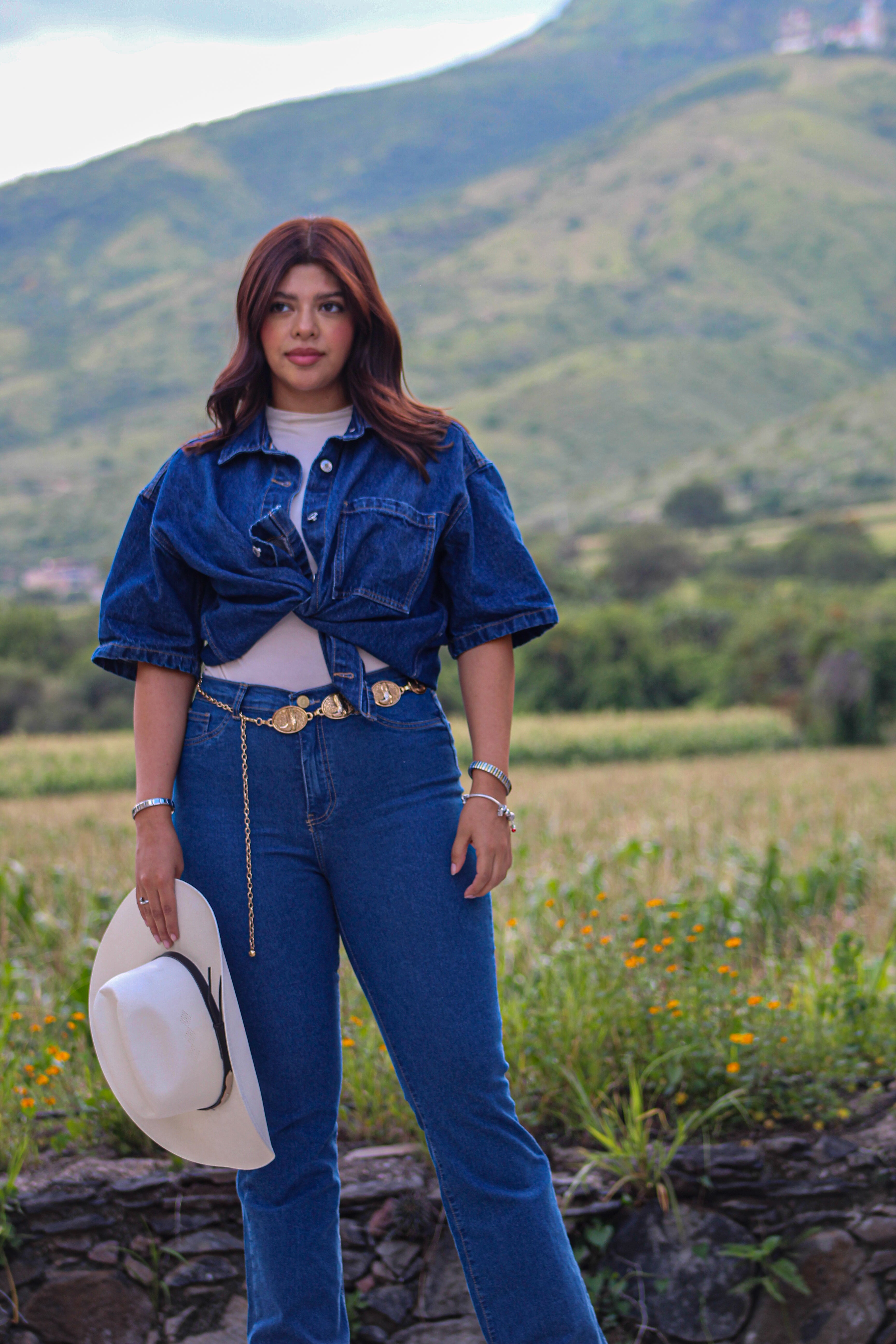 Jeans Acampanados de Tiro Alto para Mujer